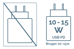 Oplader medfølger