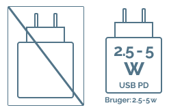 Oplader medfølger