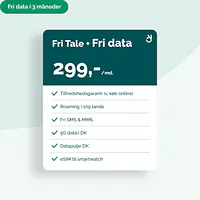 Mobilabonnement - Binding: 36 mdr., Abonnement: Fri Tale + Fri data