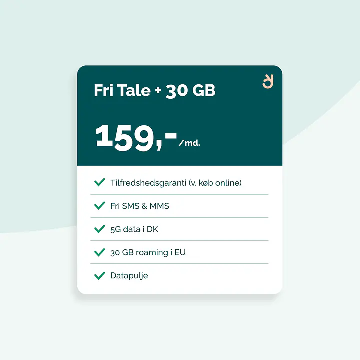 Mobilabonnement - Binding: 36 mdr., Abonnement: Fri Tale + 30 GB