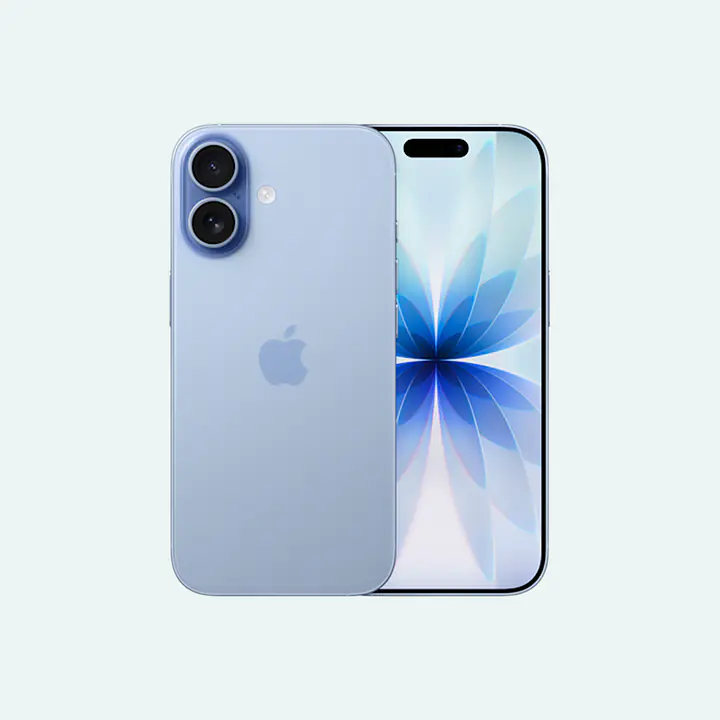 Apple iPhone 17 - Farve: Mist Blue, Hukommelse: 256 GB og Abonnement: Fri Tale + 10 GB